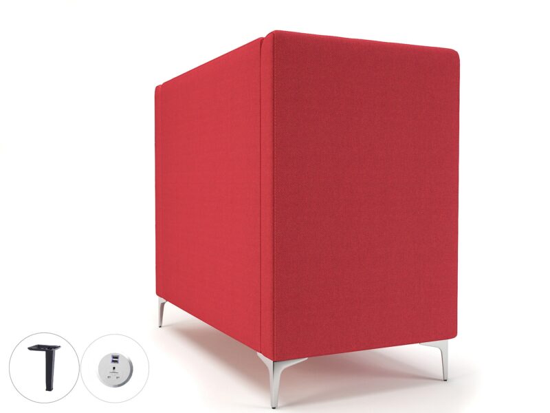 Altus 128cm Wide Privacy Booth in Camira Era Fabric with Socket - Image 8