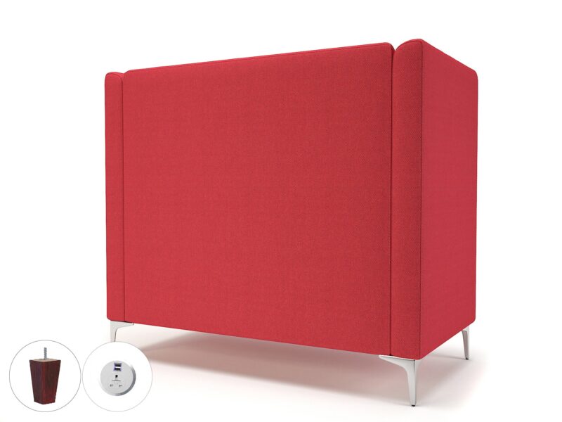Altus 128cm Wide Privacy Booth in Camira Era Fabric with Socket - Image 11