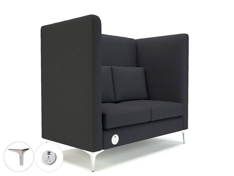 Altus 128cm Wide Privacy Booth in Warwick Dolly Fabric with Socket - Image 17