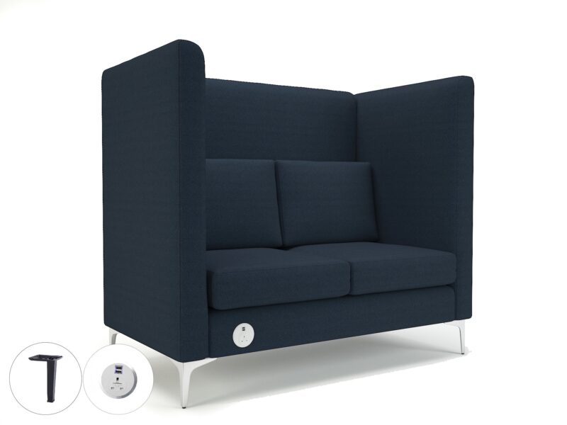 Altus 128cm Wide Privacy Booth in Camira Era Fabric with Socket - Image 36