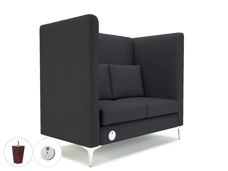 Altus 128cm Wide Privacy Booth in Warwick Dolly Fabric with Socket - Image 23