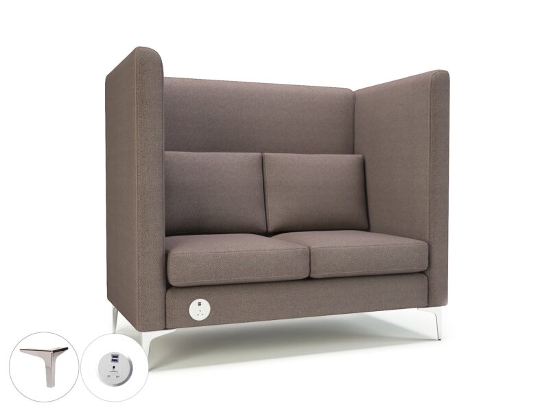 Altus 128cm Wide Privacy Booth in Camira Era Fabric with Socket - Image 45