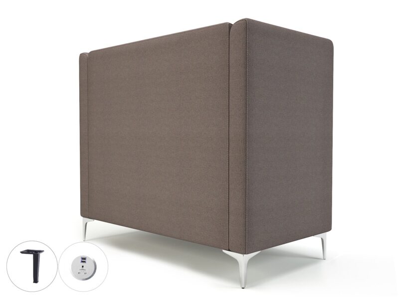 Altus 128cm Wide Privacy Booth in Camira Era Fabric with Socket - Image 50