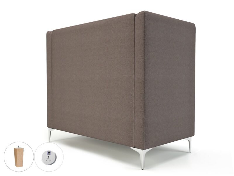 Altus 128cm Wide Privacy Booth in Camira Era Fabric with Socket - Image 56