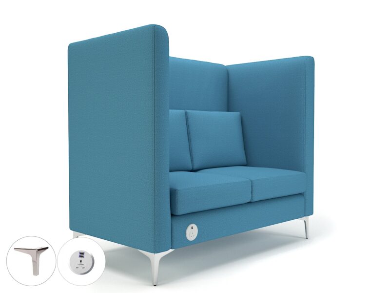 Altus 128cm Wide Privacy Booth in Warwick Dolly Fabric with Socket - Image 29