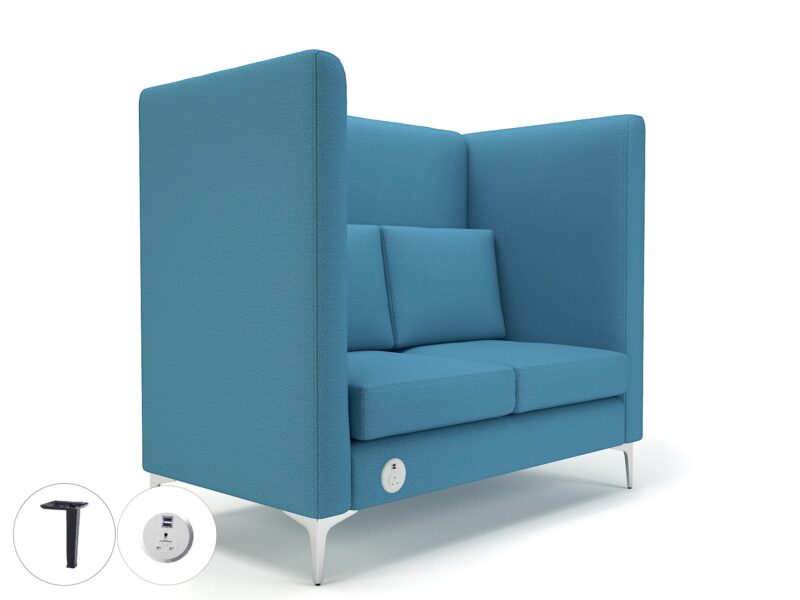 Altus 128cm Wide Privacy Booth in Warwick Dolly Fabric with Socket - Image 33
