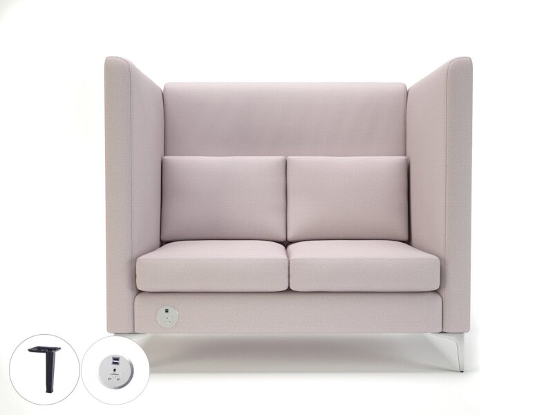 Altus 128cm Wide Privacy Booth in Warwick Dolly Fabric with Socket - Image 49