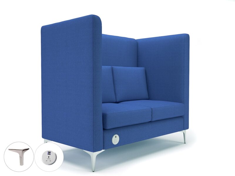Altus 128cm Wide Privacy Booth in Camira Era Fabric with Socket - Image 57