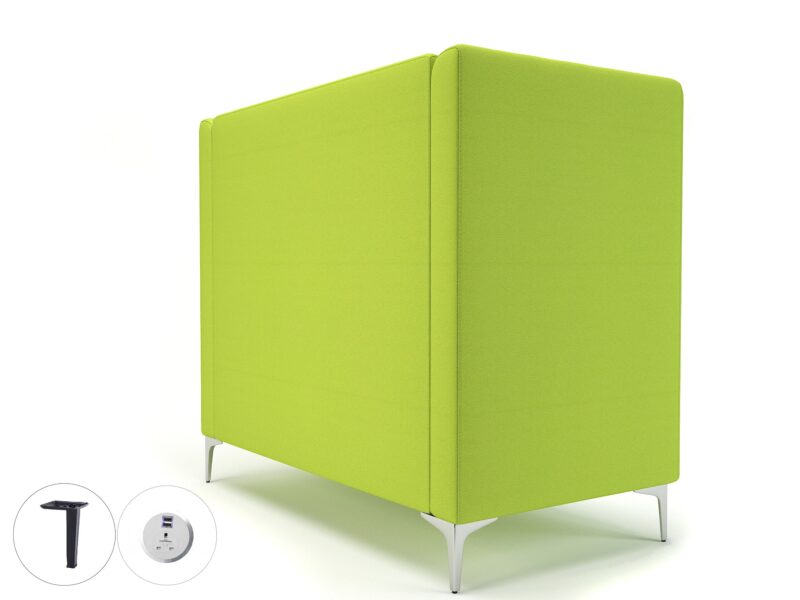 Altus 128cm Wide Privacy Booth in Camira Era Fabric with Socket - Image 80
