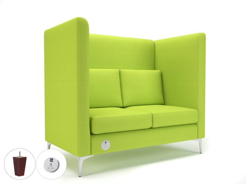 Altus 128cm Wide Privacy Booth in Camira Era Fabric with Socket - Image 81