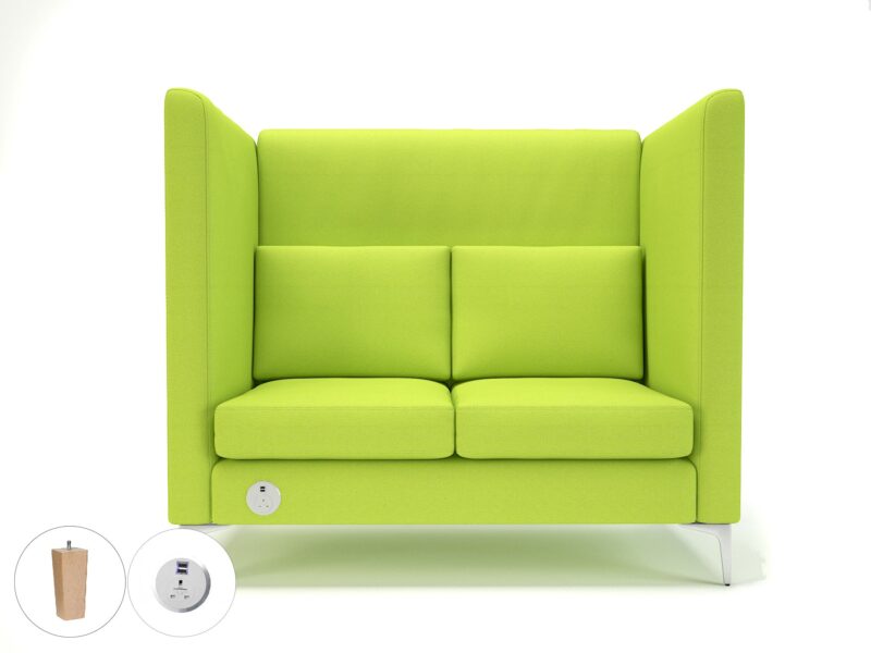 Altus 128cm Wide Privacy Booth in Camira Era Fabric with Socket - Image 86