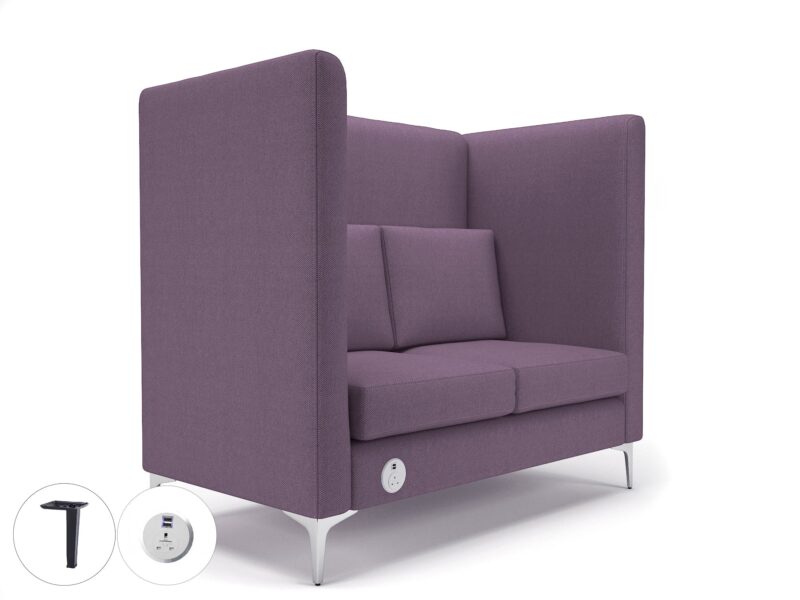 Altus 128cm Wide Privacy Booth in Camira Era Fabric with Socket - Image 105