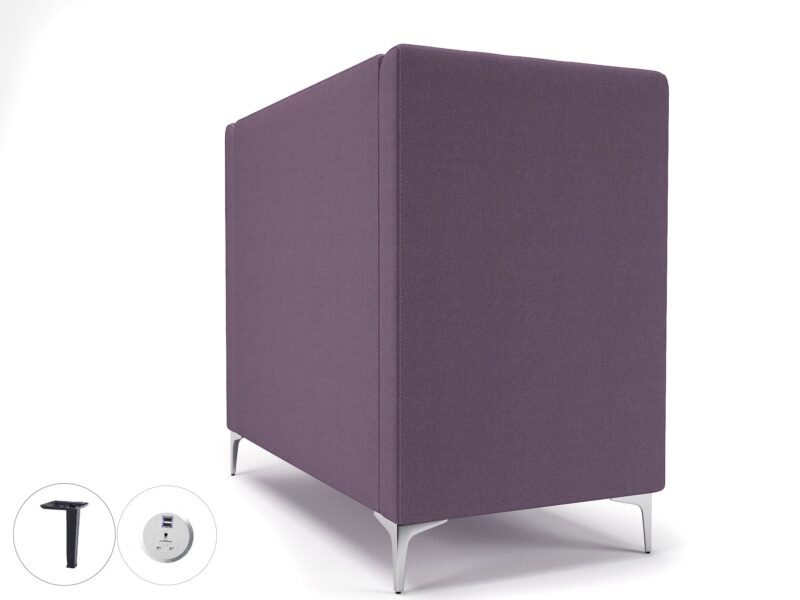 Altus 128cm Wide Privacy Booth in Camira Era Fabric with Socket - Image 108