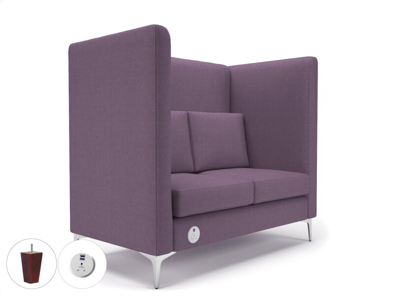 Altus 128cm Wide Privacy Booth in Camira Era Fabric with Socket - Image 109