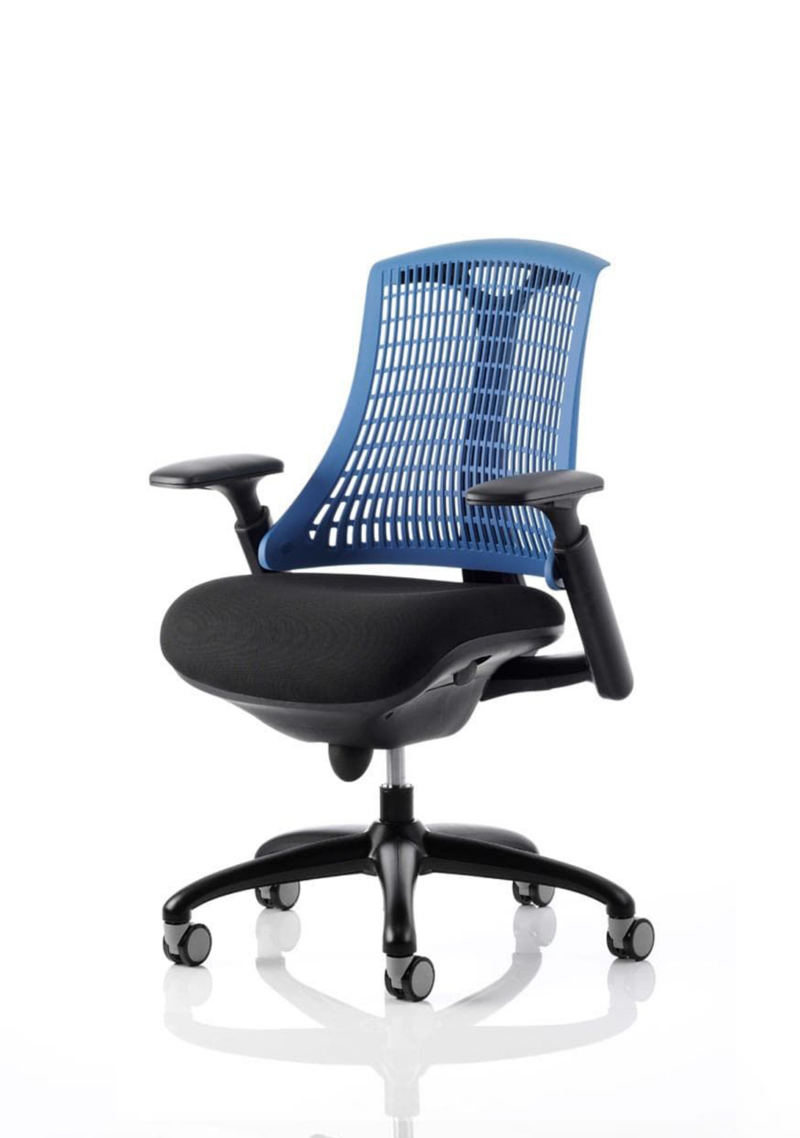 Flex Medium Back Black Frame Task Operator Office Chair with Arms - Image 6