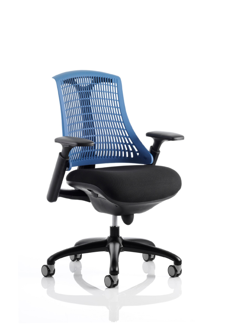 Flex Medium Back Black Frame Task Operator Office Chair with Arms - Image 5