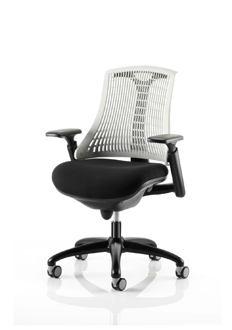Flex Medium Back Black Frame Task Operator Office Chair with Arms - Image 8