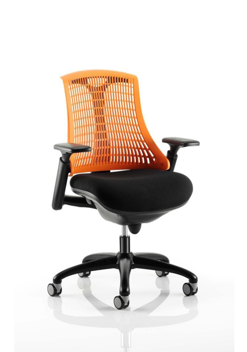 Flex Medium Back Black Frame Task Operator Office Chair with Arms - Image 4
