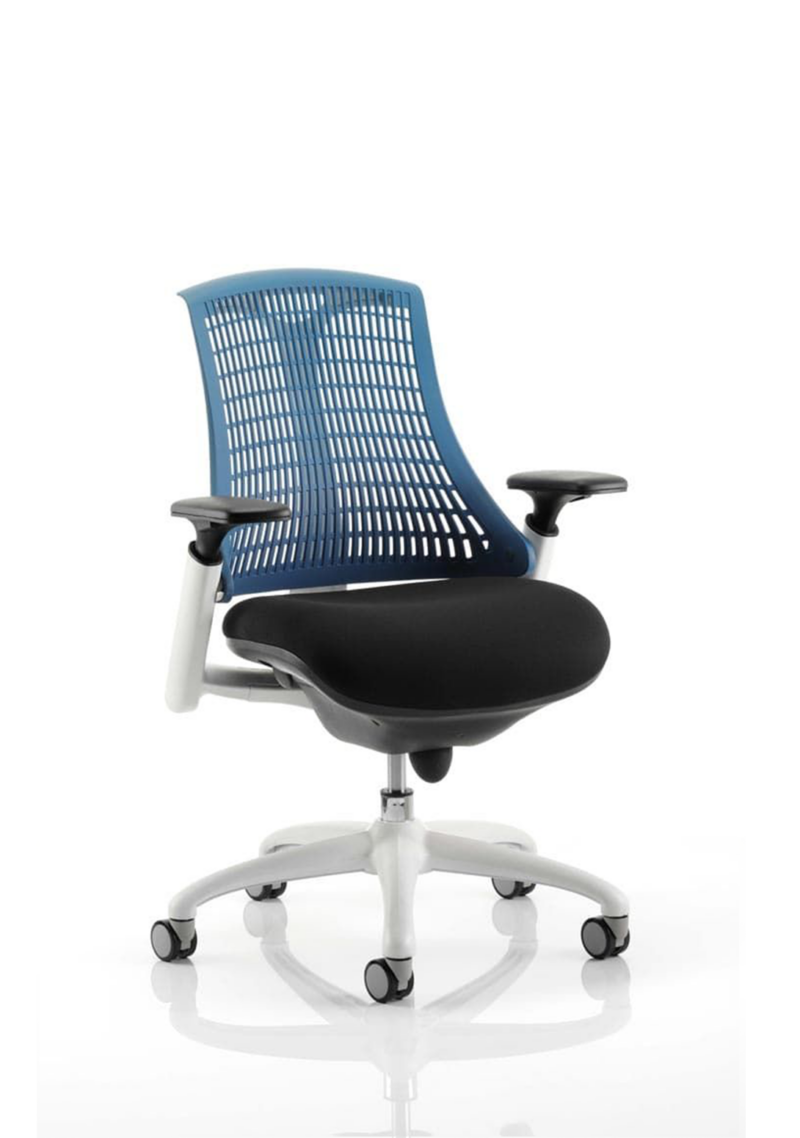 Flex Medium Back Black Frame Task Operator Office Chair with Arms - Image 33