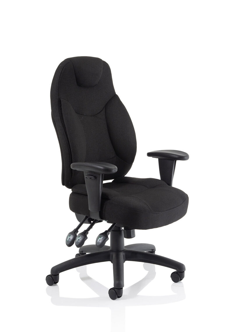 Galaxy Medium Back Task Operator Office Chair with Adjustable Arms - Image 2