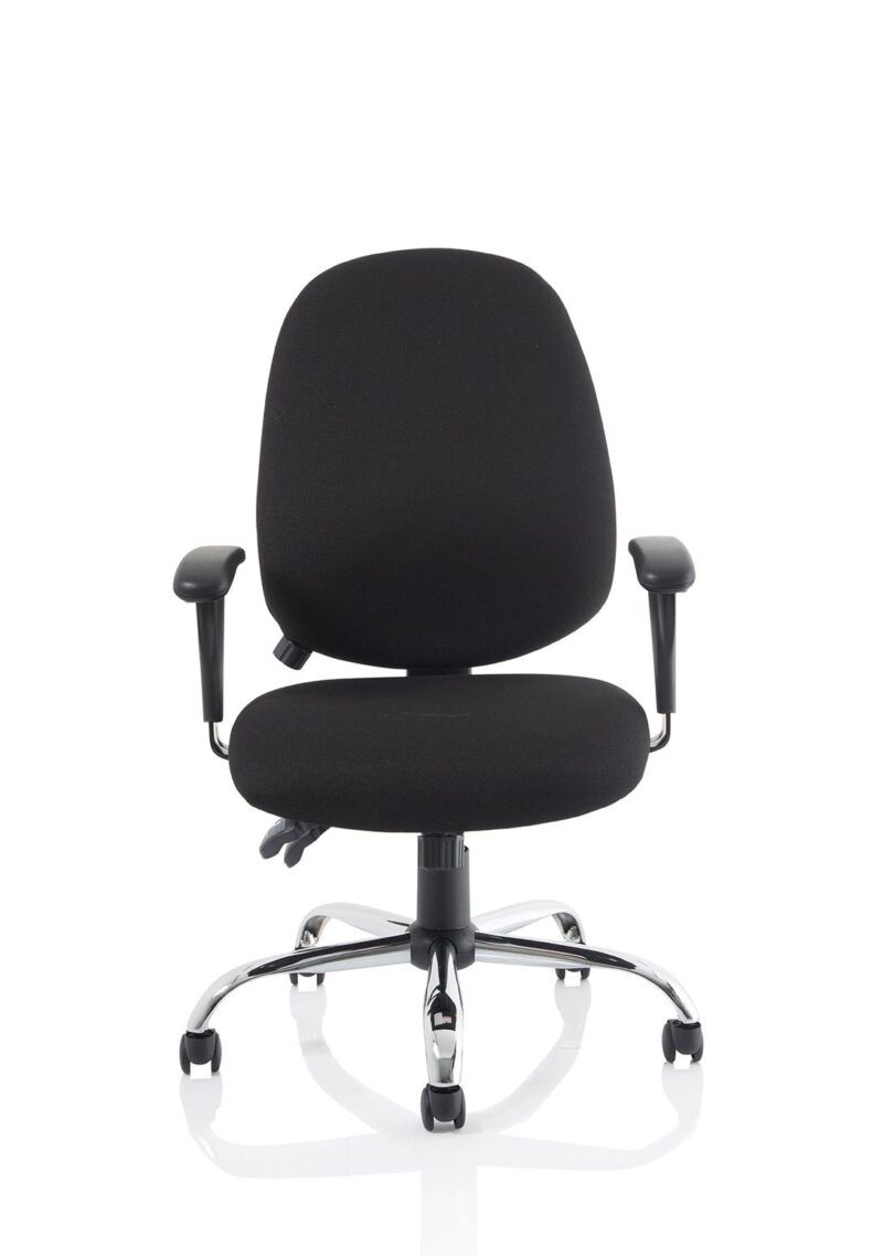 Lisbon Medium Back Task Operator Office Chair with Height Adjustable Arms - Image 3