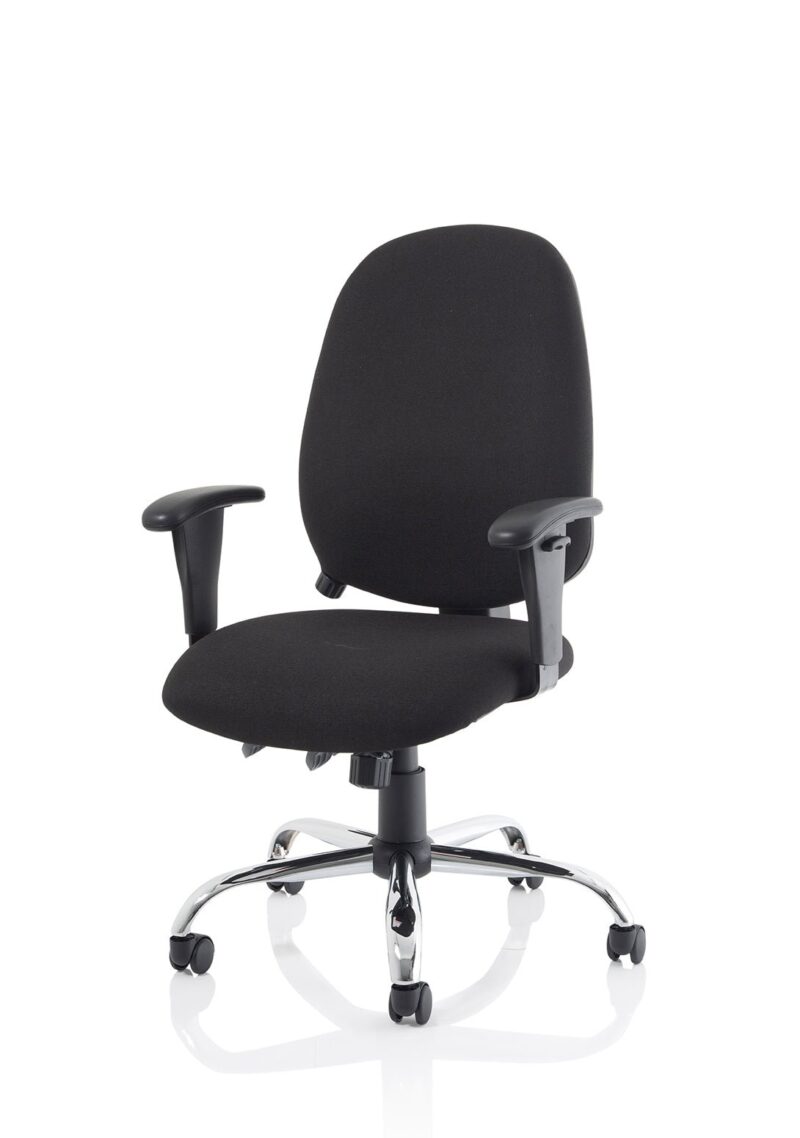 Lisbon Medium Back Task Operator Office Chair with Height Adjustable Arms - Image 4