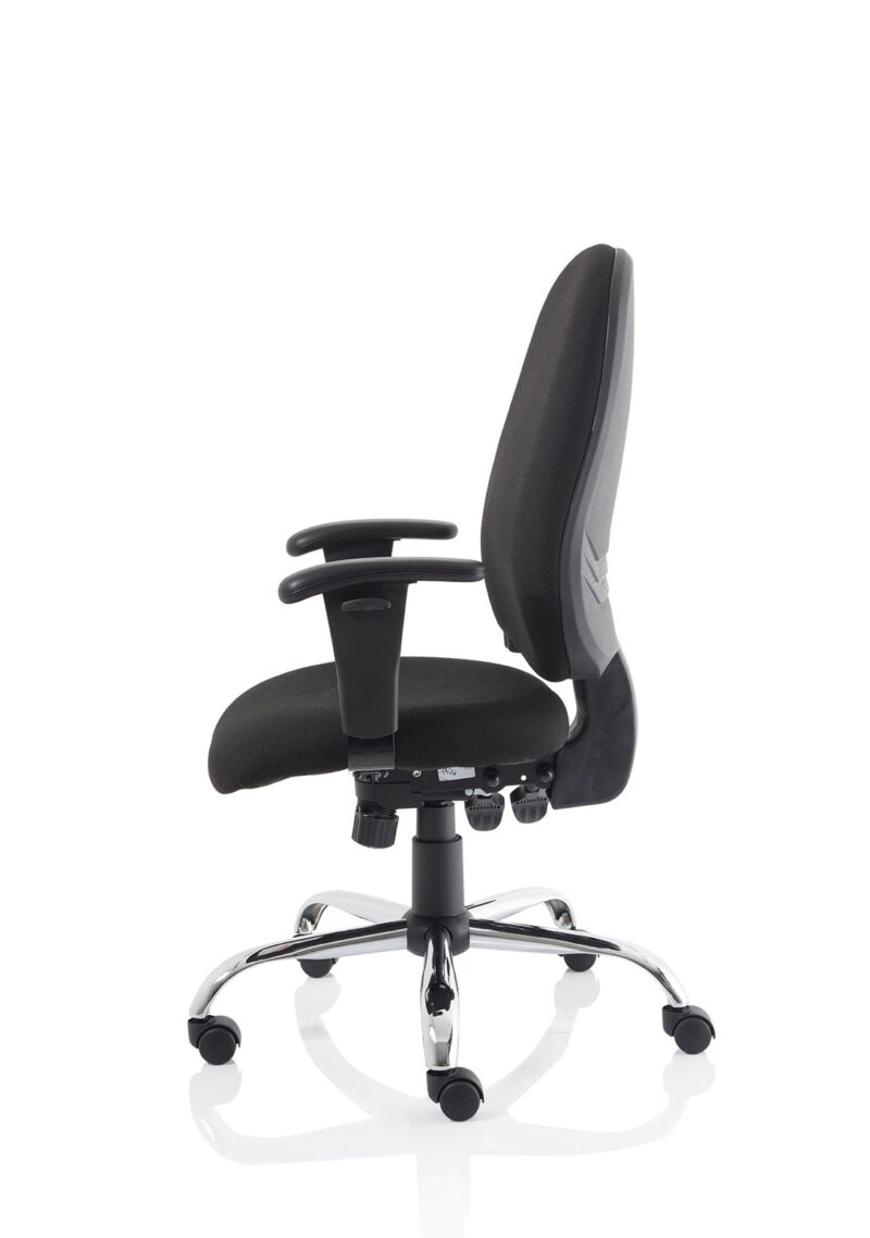 Lisbon Medium Back Task Operator Office Chair with Height Adjustable Arms - Image 5