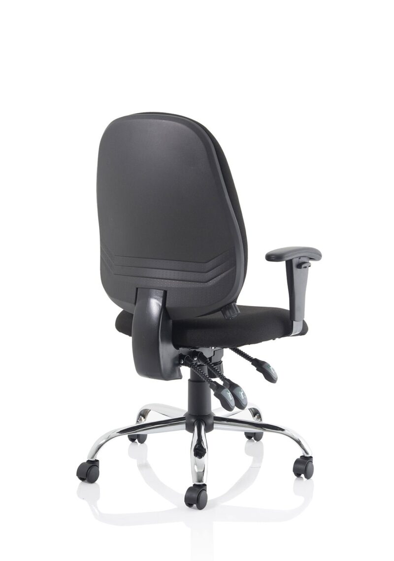 Lisbon Medium Back Task Operator Office Chair with Height Adjustable Arms - Image 8