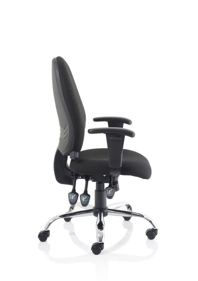 Lisbon Medium Back Task Operator Office Chair with Height Adjustable Arms - Image 9