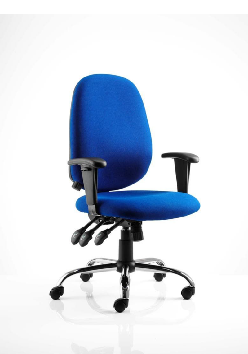 Lisbon Medium Back Task Operator Office Chair with Height Adjustable Arms - Image 10