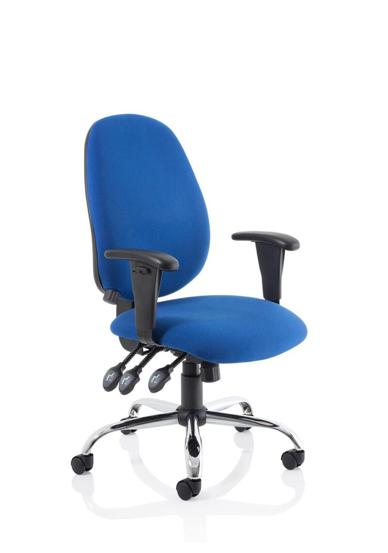 Lisbon Medium Back Task Operator Office Chair with Height Adjustable Arms - Image 11