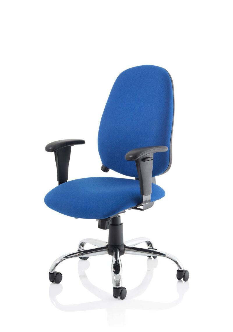 Lisbon Medium Back Task Operator Office Chair with Height Adjustable Arms - Image 13