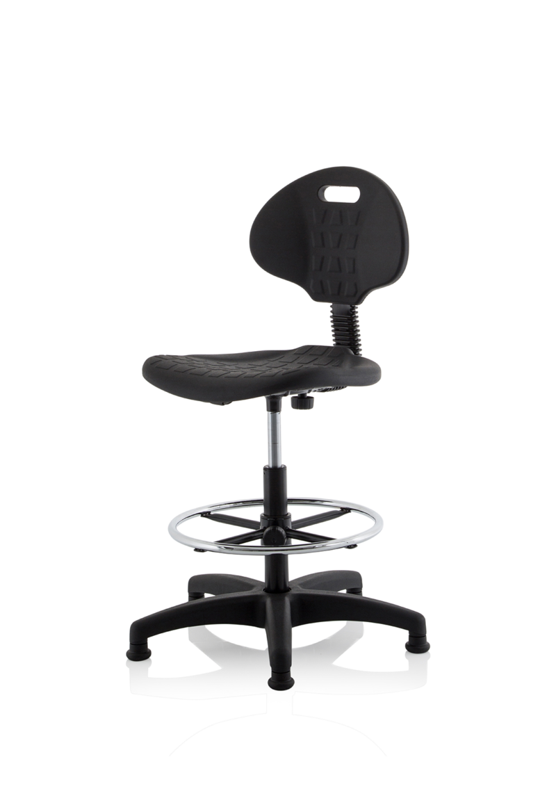 Malaga Polyurethane Medium Back Hi Rise Draughtsman Task Operator Office Chair - Image 3