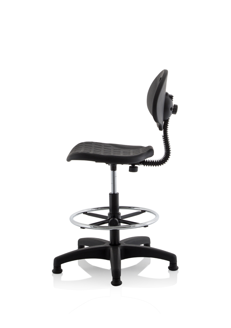 Malaga Polyurethane Medium Back Hi Rise Draughtsman Task Operator Office Chair - Image 4