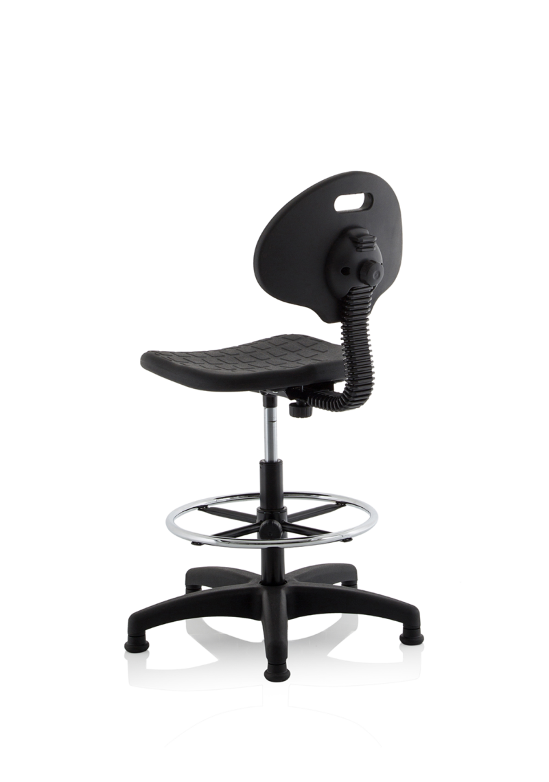 Malaga Polyurethane Medium Back Hi Rise Draughtsman Task Operator Office Chair - Image 5