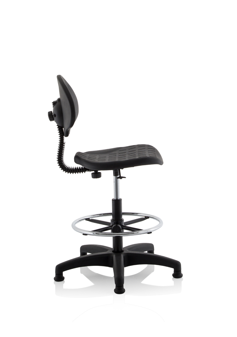 Malaga Polyurethane Medium Back Hi Rise Draughtsman Task Operator Office Chair - Image 8