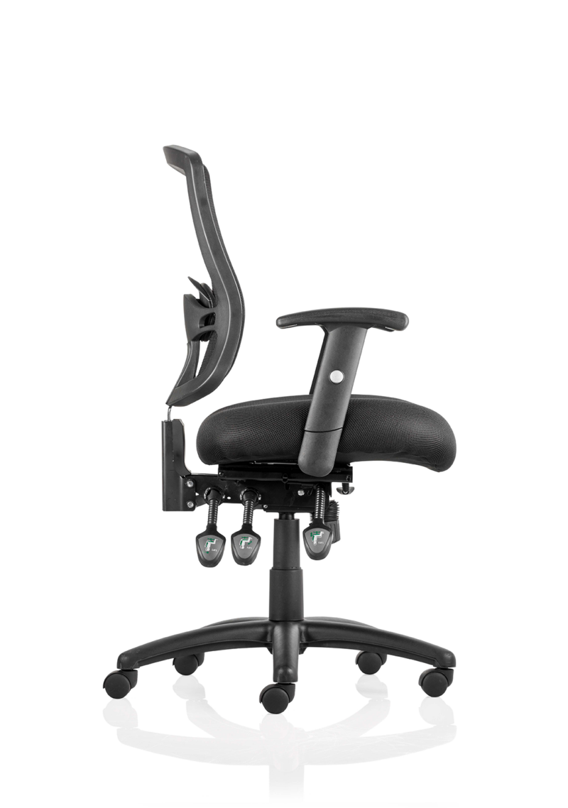 Portland III High Mesh Back Task Operator Office Chair with Arms - Image 3
