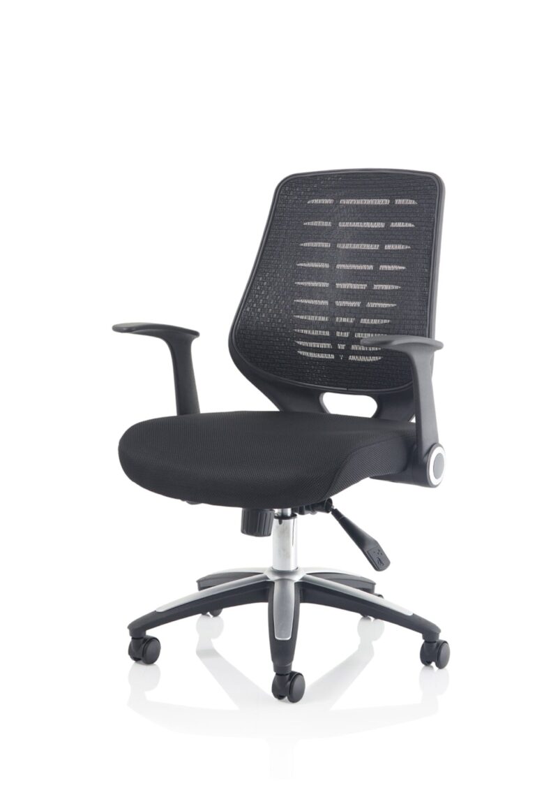Relay Medium Mesh Back Task Operator Office Chair with Arms - Image 12