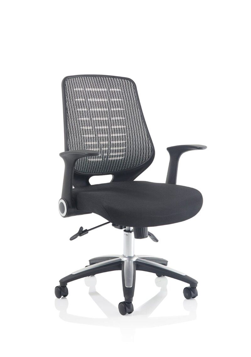 Relay Medium Mesh Back Task Operator Office Chair with Arms - Image 19