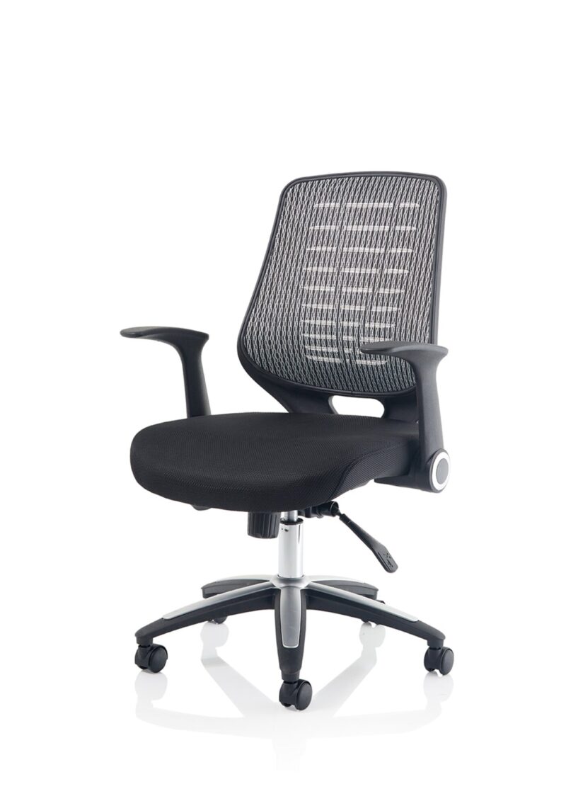 Relay Medium Mesh Back Task Operator Office Chair with Arms - Image 21