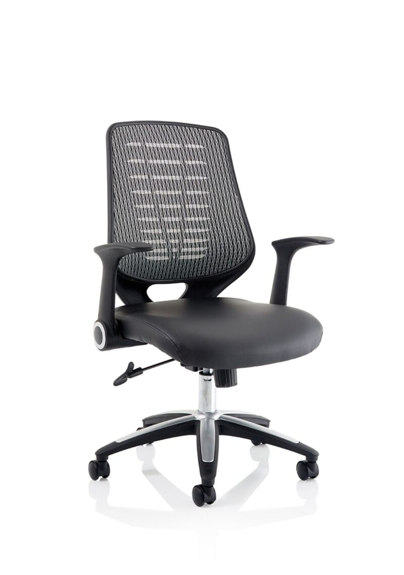 Relay Medium Mesh Back Task Operator Office Chair with Arms - Image 2