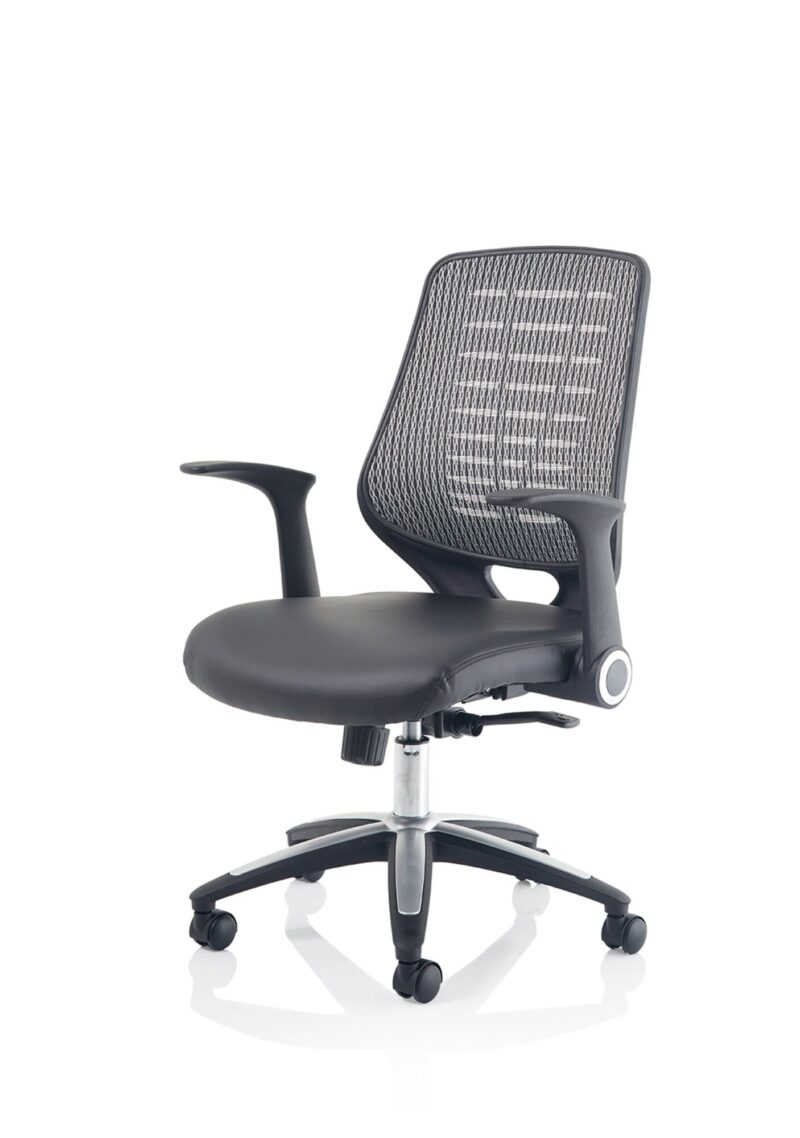 Relay Medium Mesh Back Task Operator Office Chair with Arms - Image 4