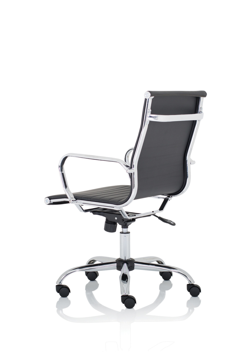 Nola Black Leather Executive Office Chair with Arms - Image 5
