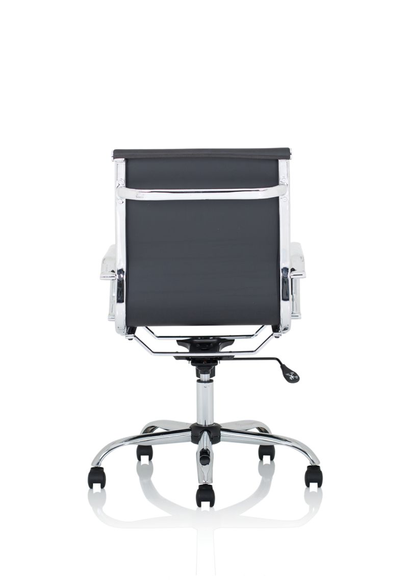 Nola Black Leather Executive Office Chair with Arms - Image 6