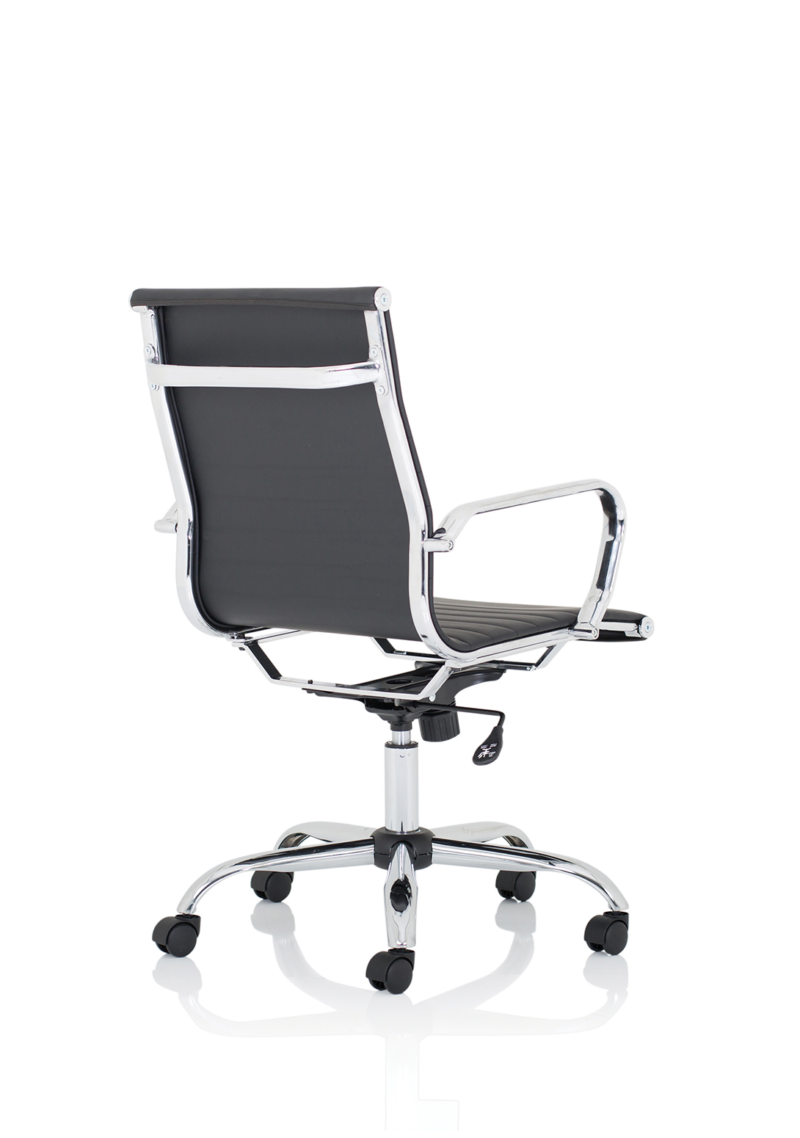Nola Black Leather Executive Office Chair with Arms - Image 7