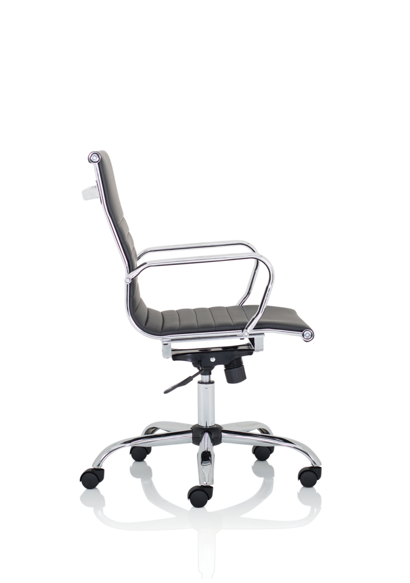 Nola Black Leather Executive Office Chair with Arms - Image 8