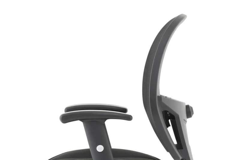 Denver High Mesh Back Black Task Operator Office Chair with Arms - Image 18