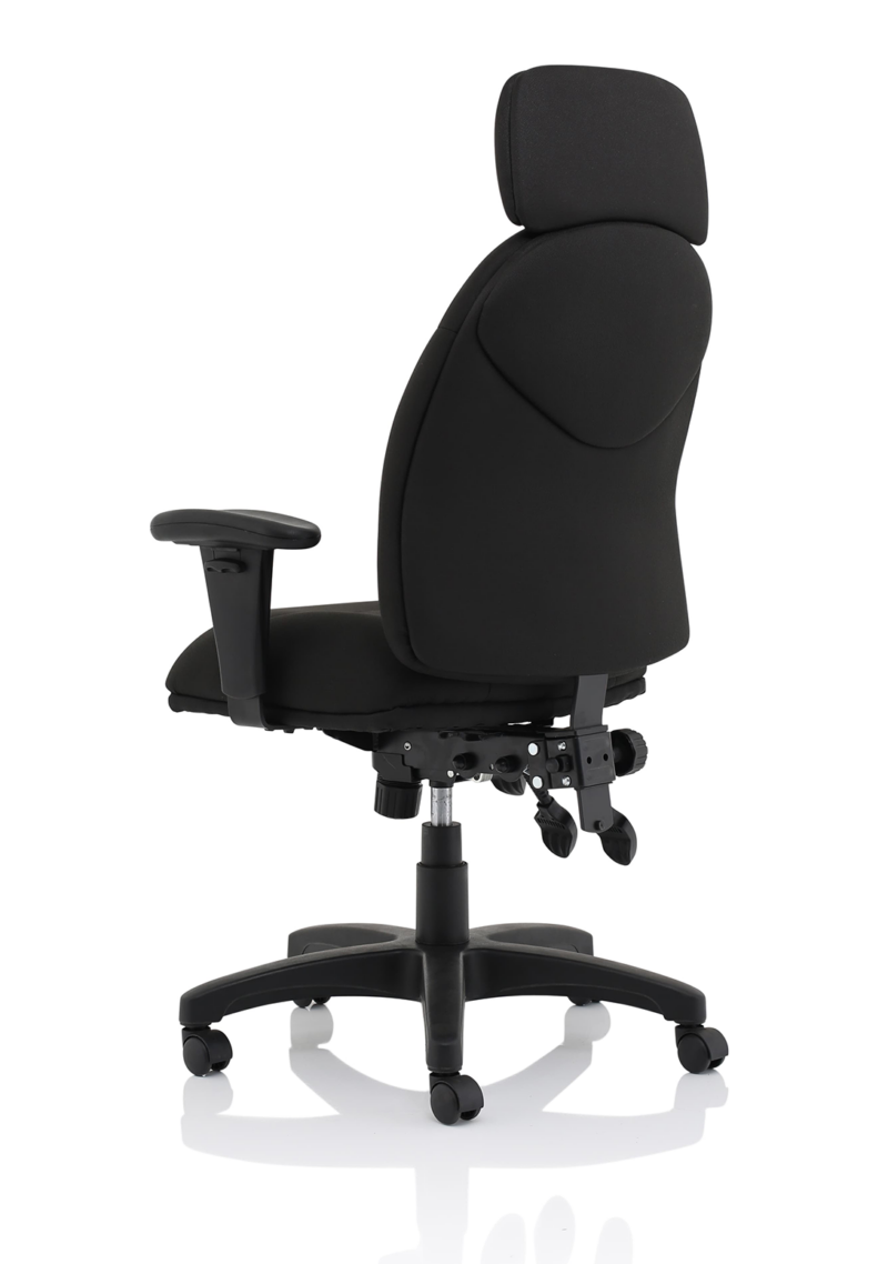 Jet High Back Black Fabric Task Operator Office Chair - Image 5