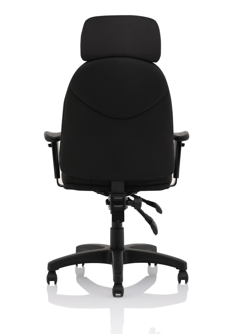 Jet High Back Black Fabric Task Operator Office Chair - Image 6