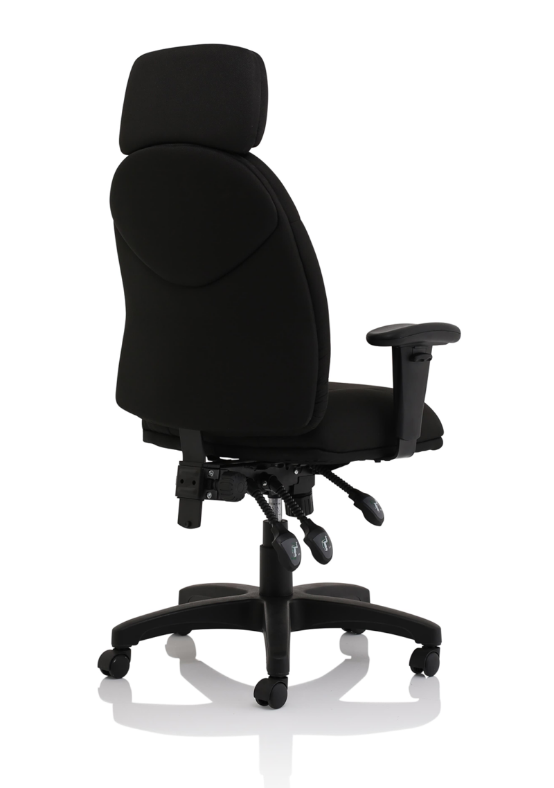 Jet High Back Black Fabric Task Operator Office Chair - Image 7